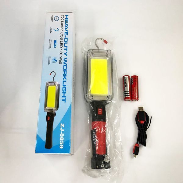 Кемпинговый фонарь с крюком и магнитом держателем 7628 ZJ-8859-COB-2 700Lm и зарядка micro USB 00023502 фото