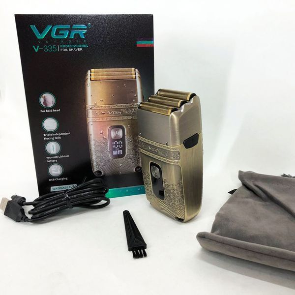 Профессиональная электробритва Шейвер VGR V-335 Shaver с тремя ножевыми блоками, бритва для бороды 00014370 фото