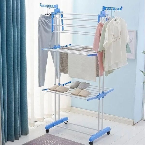Сушилка для вещей Складная сушилка для белья Garment Rack With Wheels 00012754 фото