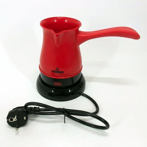Турка электрическая кофеварка Crownberg CB-1564, электро кофеварка турка. Цвет: красный 00019694 фото