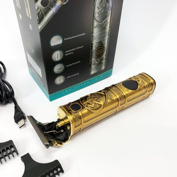 Машинка для стрижки волосся і бороди VGR V-097, Машинка для підстригання Окантувальна машинка. Колір: золотий 00014396 фото