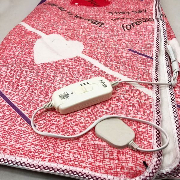 Електропростирадло електричне простирадло з підігрівом Electric Blanket 170х150см серця 00012655 фото