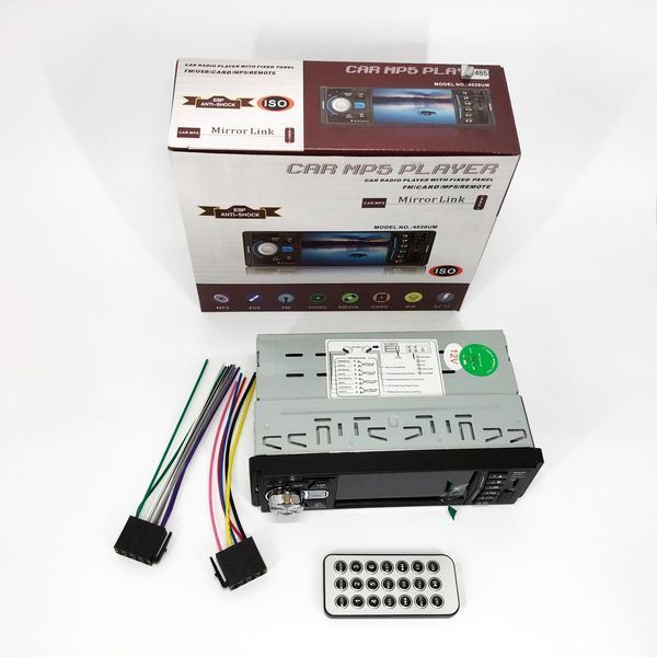 Автомагнитола MP5 4026UM с экраном 4.1 дюйма, AUX вход, Bluetooth, 1 DIN, магнитола в машину 00017063 фото