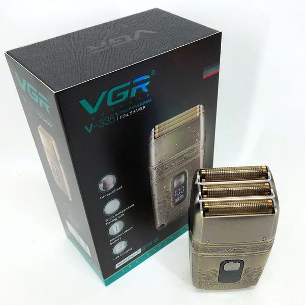 Профессиональная электробритва Шейвер VGR V-335 Shaver с тремя ножевыми блоками, бритва для бороды 00014370 фото