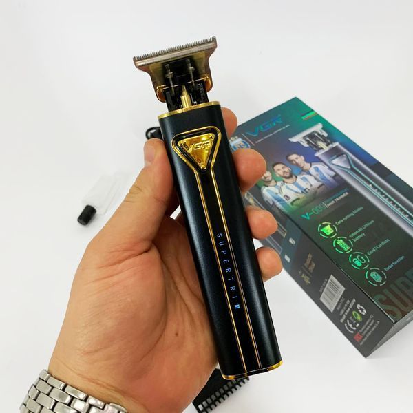Профессиональная аккумуляторная машинка для стрижки VGR V-009 триммер для бороды и усов. Цвет: золотой 00014898 фото