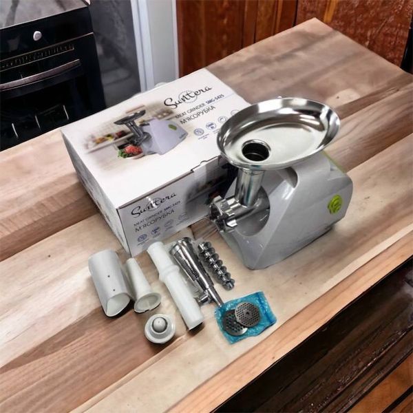 Мясорубка Suntera SMG-5425W, мясорубка-соковыжималка, электрическая мясорубка с насадками для дома 00018948 фото