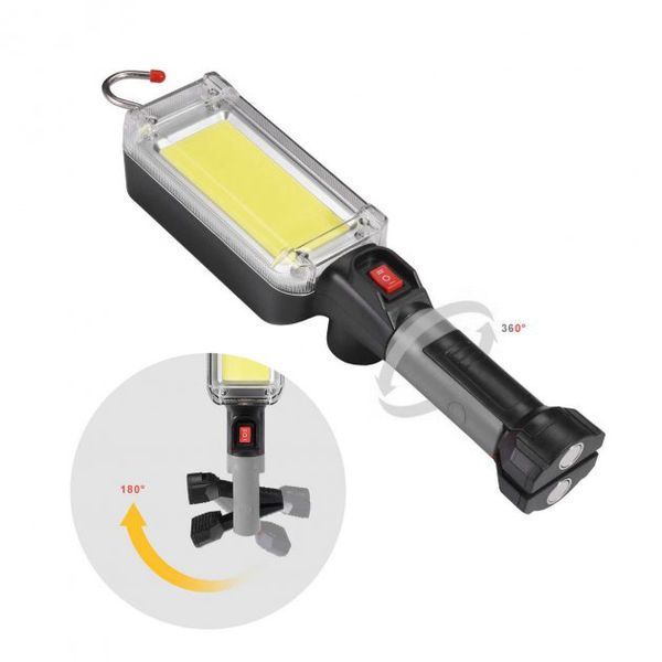 Кемпинговый фонарь с крюком и магнитом держателем 7628 ZJ-8859-COB-2 700Lm и зарядка micro USB 00023502 фото