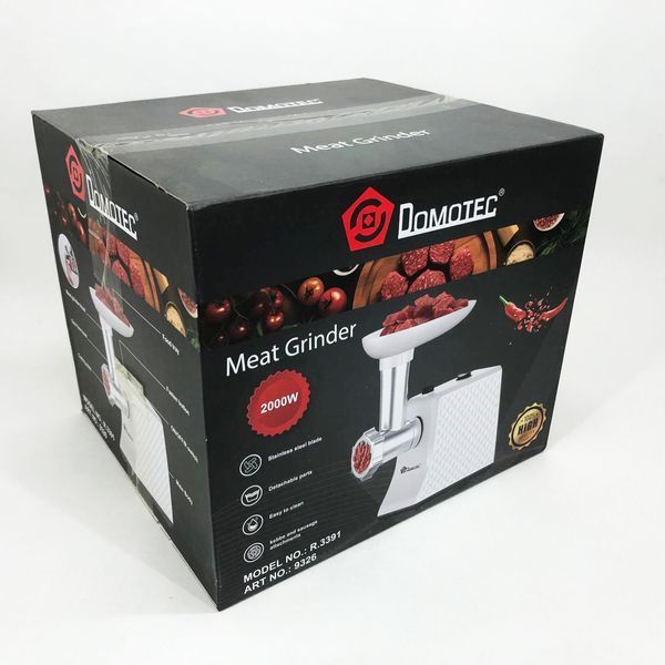Электрическая Мясорубка Domotec R3391 2000W, Мощная компактная мясорубка для дома, Мясорубка 3 в 1 00019046 фото