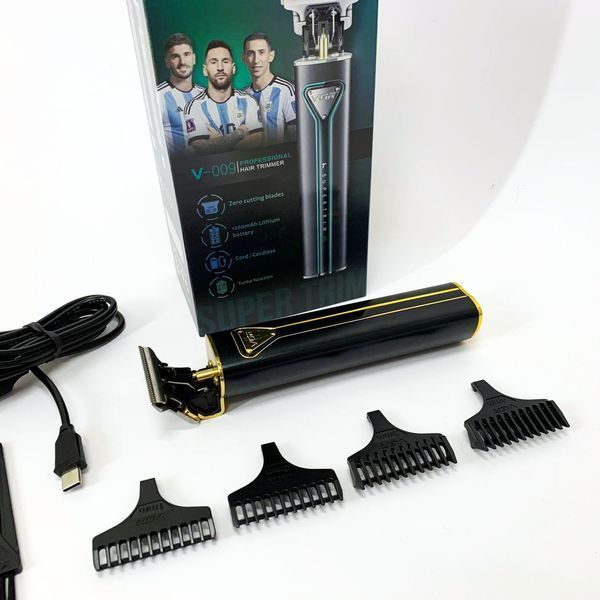 Профессиональная аккумуляторная машинка для стрижки VGR V-009 триммер для бороды и усов. Цвет: золотой 00014898 фото