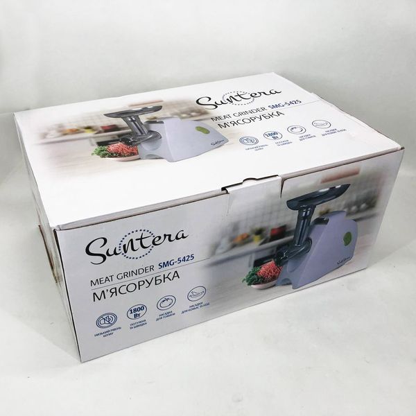 Мясорубка Suntera SMG-5425W, мясорубка-соковыжималка, электрическая мясорубка с насадками для дома 00018948 фото