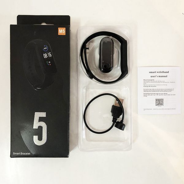 Фитнес браслет Smart Watch M5 Band Classic Black смарт часы-трекер. Цвет: черный 00022133 фото