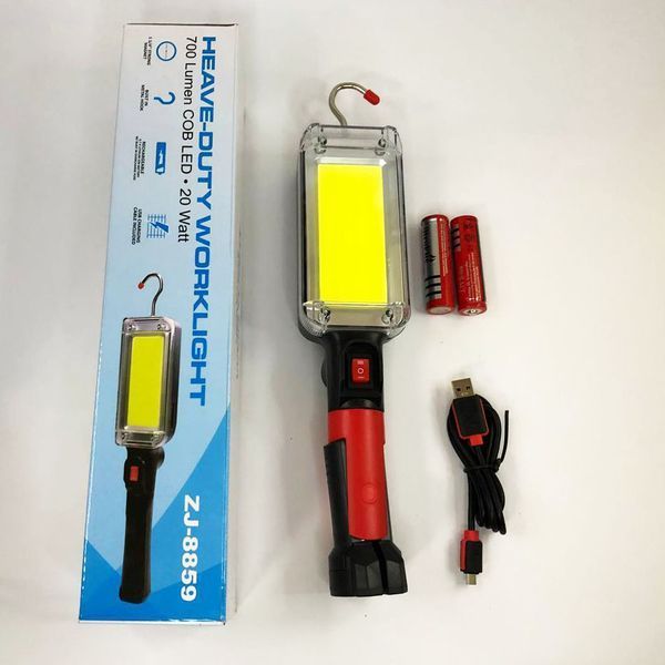 Кемпинговый фонарь с крюком и магнитом держателем 7628 ZJ-8859-COB-2 700Lm и зарядка micro USB 00023502 фото