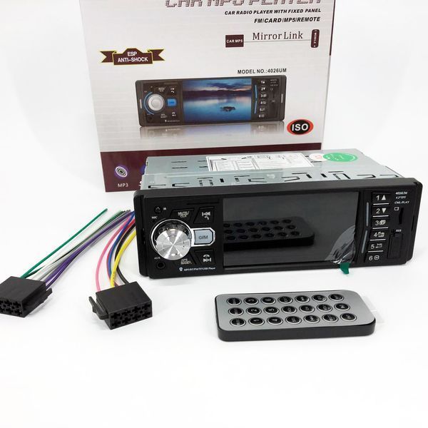 Автомагнитола MP5 4026UM с экраном 4.1 дюйма, AUX вход, Bluetooth, 1 DIN, магнитола в машину 00017063 фото