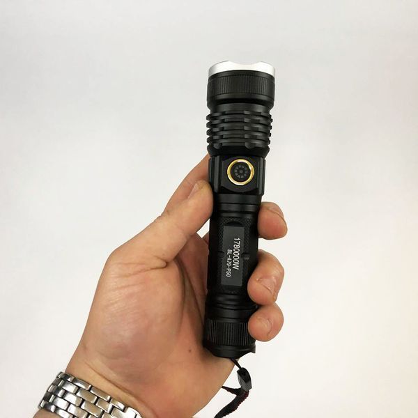 Ліхтар ручний акумуляторний BL-A79-P50 zoom Type-C, ліхтар ручний потужний, тактовний ліхтар 00023570 фото