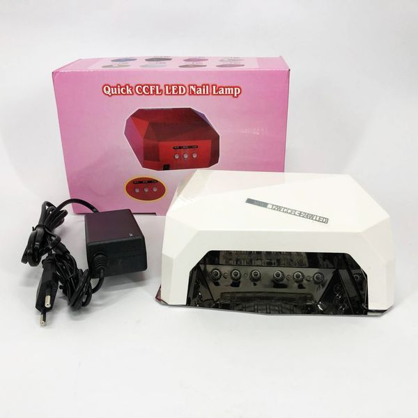 Сушилка для ногтей UV LAMP CCF+LED, Сушилка обычного ногтей, Портативная сушилка для ногтей. Цвет: белый 00014437 фото