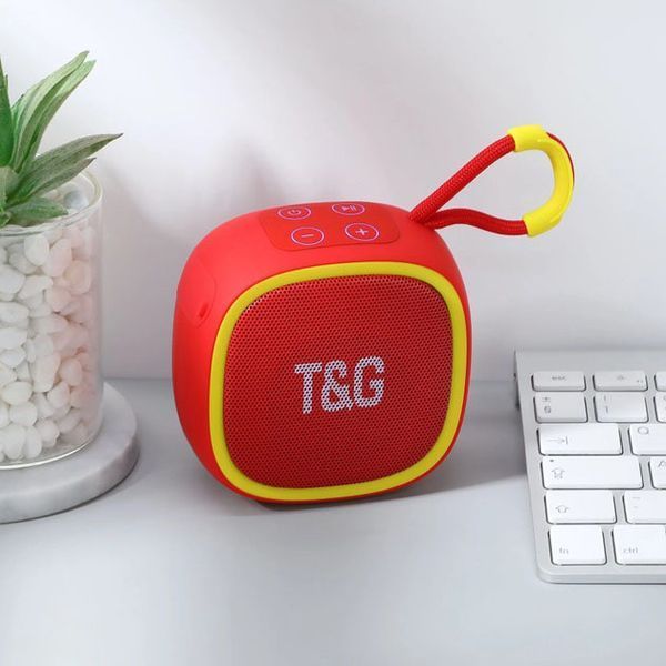 Портативная Bluetooth-колонка TG659 с ремешком, Громкая блютуз колонка для вечеринки. Цвет: красный 00017251 фото