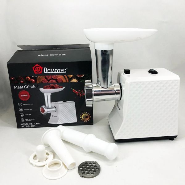 Электрическая Мясорубка Domotec R3391 2000W, Мощная компактная мясорубка для дома, Мясорубка 3 в 1 00019046 фото