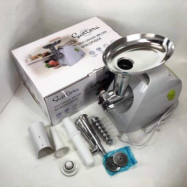 Мясорубка Suntera SMG-5425W, мясорубка-соковыжималка, электрическая мясорубка с насадками для дома 00018948 фото