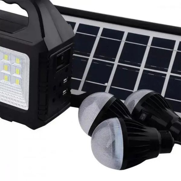 Многофункциональный LED фонарь Cclamp GD-101 с солнечной панелью, 3 лампочки, повербанк 00023273 фото