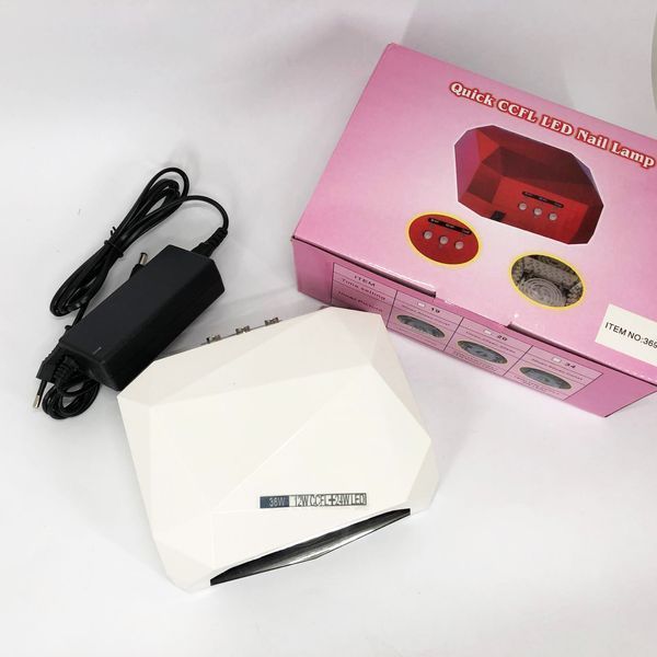 Сушилка для ногтей UV LAMP CCF+LED, Сушилка обычного ногтей, Портативная сушилка для ногтей. Цвет: белый 00014437 фото
