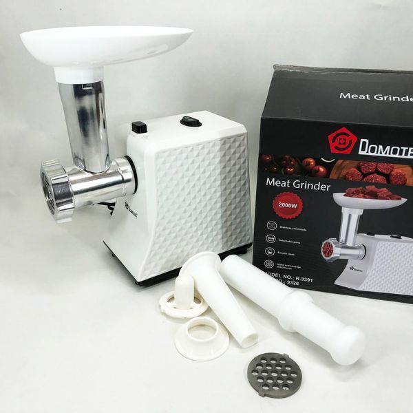 Электрическая Мясорубка Domotec R3391 2000W, Мощная компактная мясорубка для дома, Мясорубка 3 в 1 00019046 фото