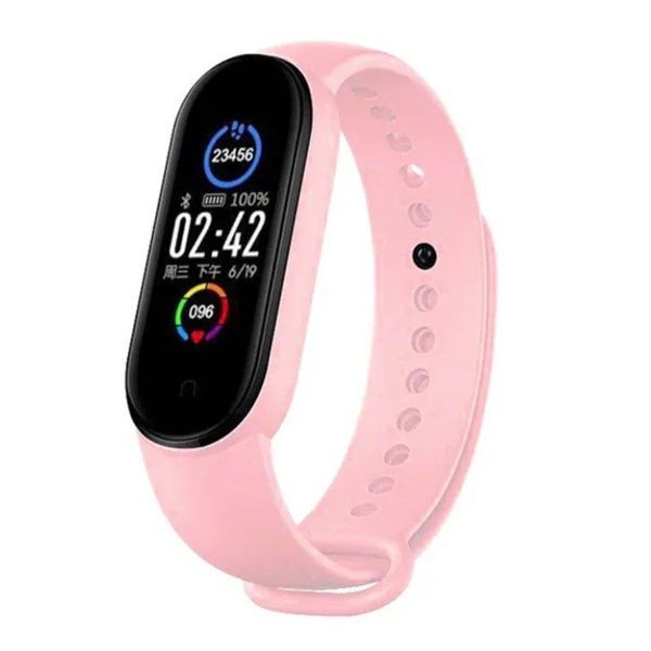 Фитнес браслет FitPro Smart Band M6 (смарт часы, пульсоксиметр, пульс). Цвет: розовый 00022404 фото