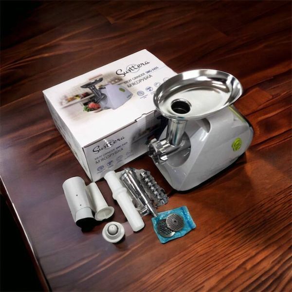 Мясорубка Suntera SMG-5425W, мясорубка-соковыжималка, электрическая мясорубка с насадками для дома 00018948 фото