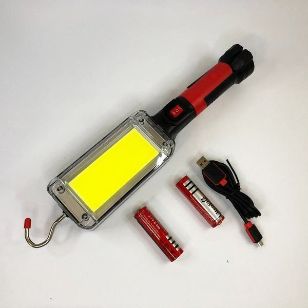 Кемпинговый фонарь с крюком и магнитом держателем 7628 ZJ-8859-COB-2 700Lm и зарядка micro USB 00023502 фото