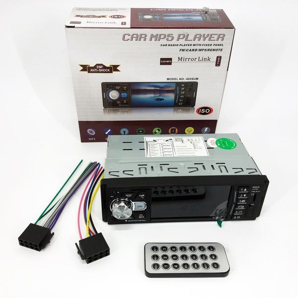 Автомагнитола MP5 4026UM с экраном 4.1 дюйма, AUX вход, Bluetooth, 1 DIN, магнитола в машину 00017063 фото