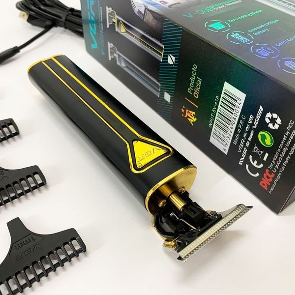 Профессиональная аккумуляторная машинка для стрижки VGR V-009 триммер для бороды и усов. Цвет: золотой 00014898 фото