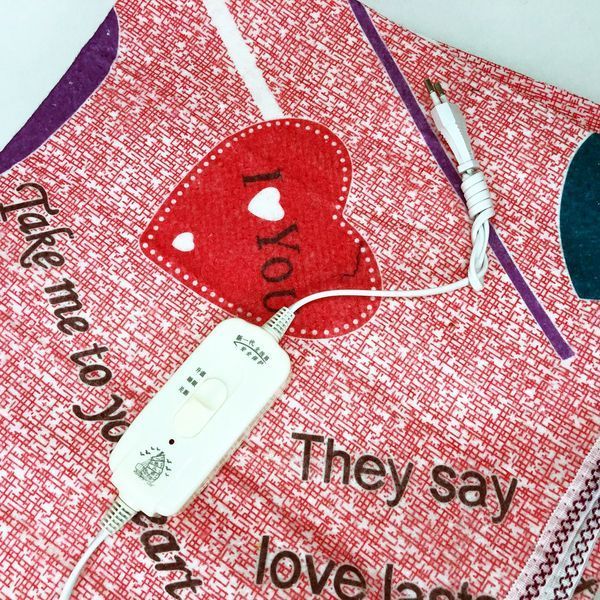 Електропростирадло електричне простирадло з підігрівом Electric Blanket 170х150см серця 00012655 фото