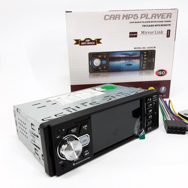 Автомагнитола MP5 4026UM с экраном 4.1 дюйма, AUX вход, Bluetooth, 1 DIN, магнитола в машину 00017063 фото