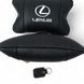 Набор автоподушек Lexus кожа Италия+ подарок, Автоподушки Лексус с вышивкой 00017070 фото 5