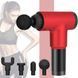 Аккумуляторный массажер fascial gun kh-320 портативный ручной ударный мышечный пистолет 4 насадки красный 00015512 фото 7