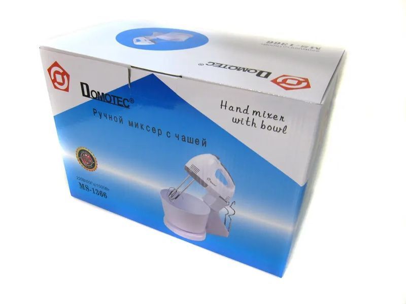 Ручний міксер з чашею Domotec MS-1366 7 швидкостей 00020724 фото