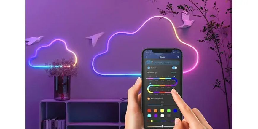 Умная гибкая LED Neon RGB лента-шланг 3 метров от USB управление режимами с телефона,Bluetooth приложение,пульт 00024917 фото