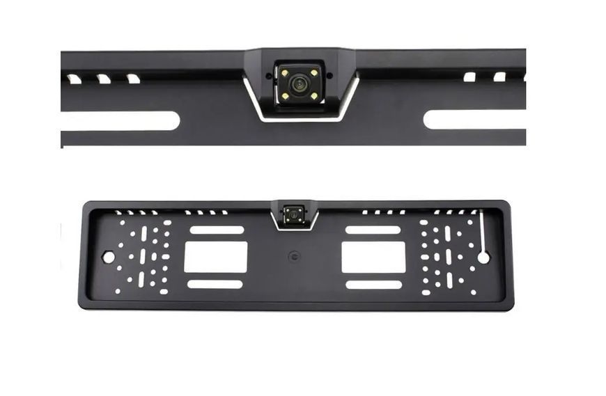 Камера заднего вида в авто номерной рамке с 4 LED подсветкой Black 00017163 фото