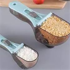 Регульовані пластикові мірні ложки 2 штуки Adjustable measuring spoon 00019241 фото