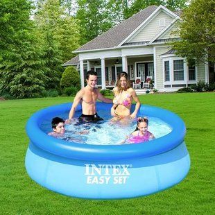 Семейный надувной наливной бассейн (244*76) Easy Set Intex 28110 / 2419 л круглый 00013945 фото