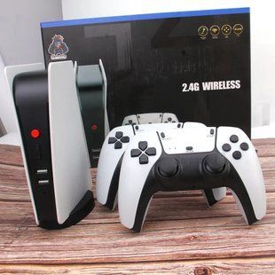 Ігрова приставка Бездротова телевізійна ігрова консоль HappyJoe White M5, 64 ГБ, 15000+ ігор, підтримка PS1/MAME/GBA 00017958 фото