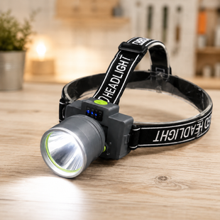 Налобный фонарик M 3 pro / Фонарь аккумуляторный UKC / LED светильник налобный на USB Type-C sp10514 фото