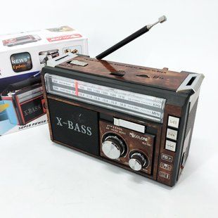 Радиоприёмник портативное радио Golon RX-381 аккумуляторный ретро колонка usb sd mp3 fm. Цвет: коричневый 00017303 фото