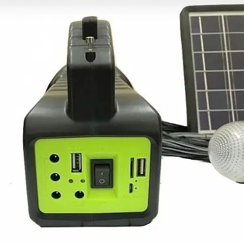 Портативная солнечная система GDLITE GD-2000А универсальная солнечная панель повербанк FM радио OK 00023636 фото