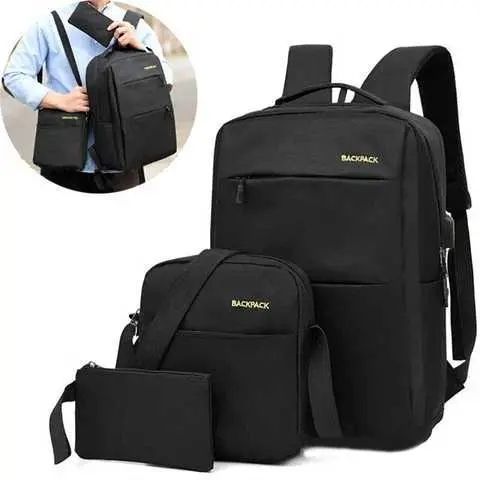 Универсальный набор рюкзак + сумка + кошелек BACK-PACK 3в1 Черный 00018401 фото