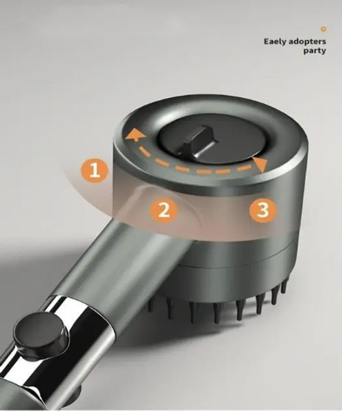 Масажна лійка з обертанням 360&deg; Turbocharged shower head 00012977 фото