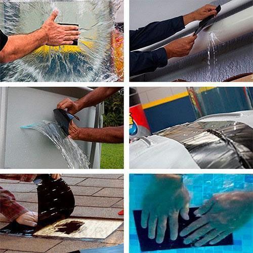 Водонепроницаемая изоляционная сверхпрочная скотч-лента Flex Tape 30 см 00012536 фото