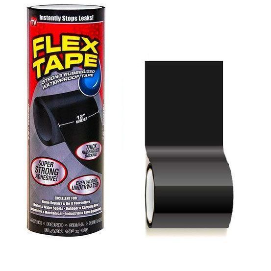 Водонепроницаемая изоляционная сверхпрочная скотч-лента Flex Tape 30 см 00012536 фото