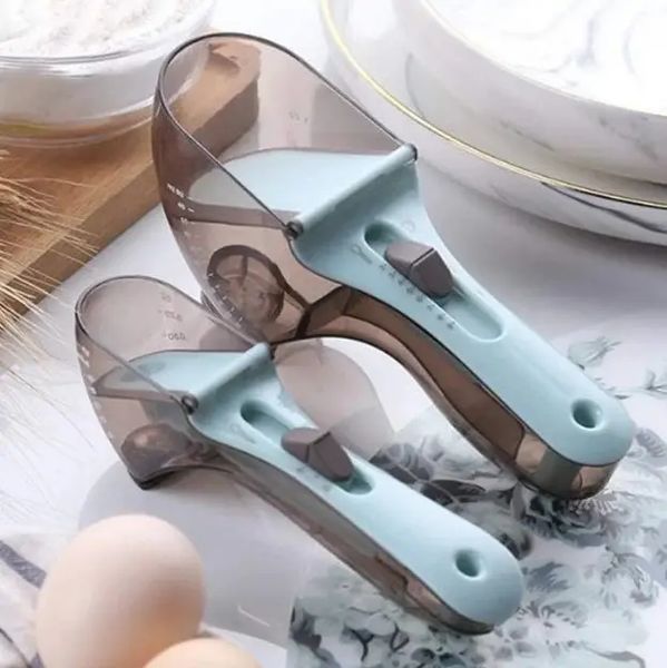 Регульовані пластикові мірні ложки 2 штуки Adjustable measuring spoon 00019241 фото