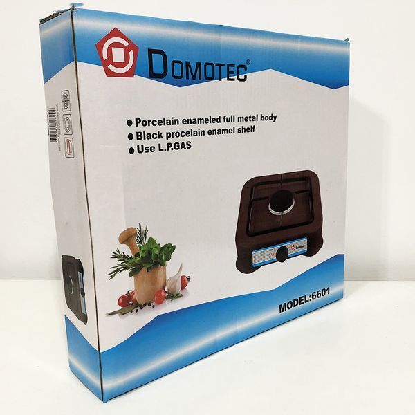 Газова плита DOMOTEC MS-6601 на 1 конфорку. Колір: сірий 00020160 фото