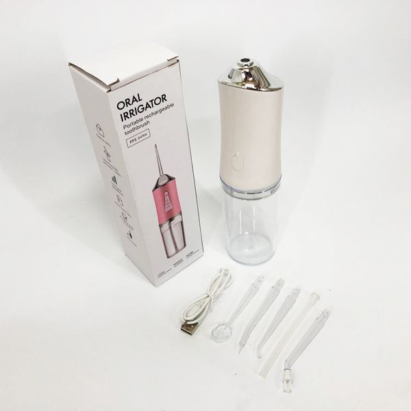 Ирригатор для чистки зубов и полости рта oral irrigator с аккумулятором и сменными насадками. цвет: белый 00014507 фото